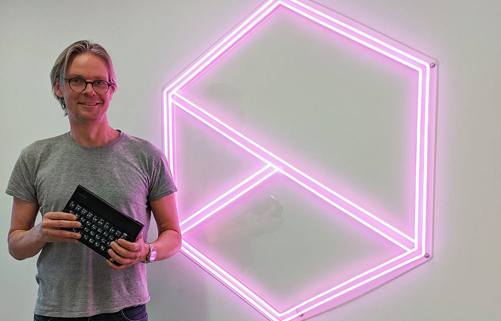Casper Wilstrup with his ZX81