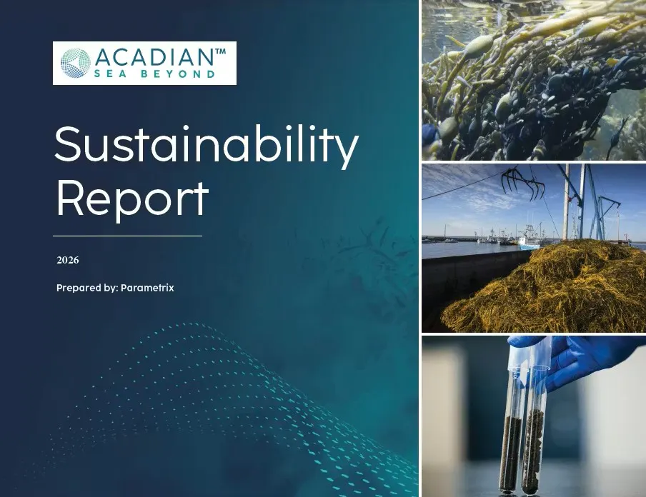 cover of the 2026 acadian sustainability report