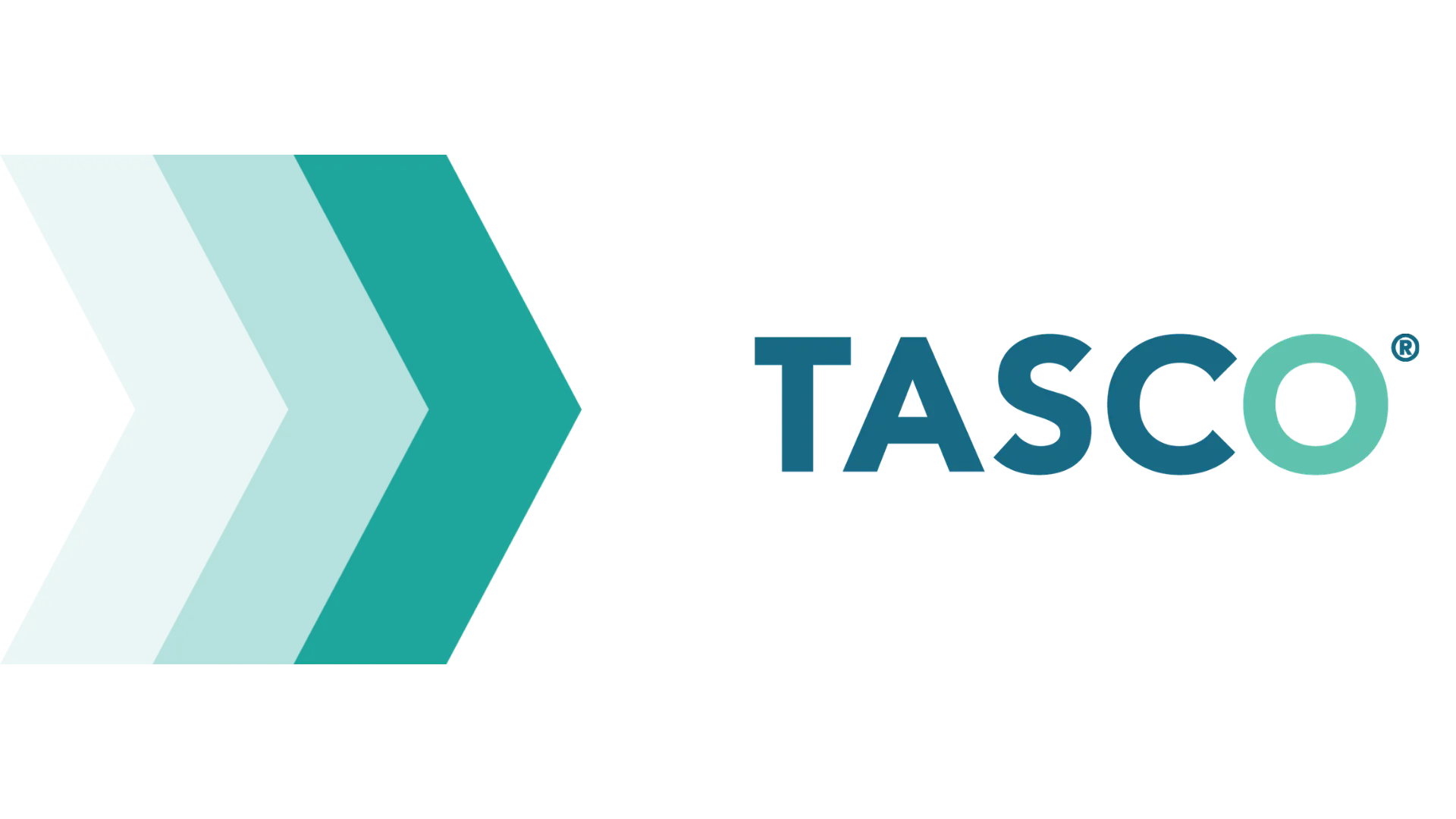 arrow pointing towards a Tasco logo