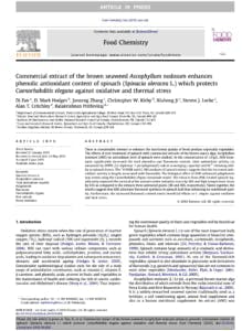 A screen grab of the first page of the academic publication for Commercial Extract Of The Brown Seaweed Ascophyllum Nodosum 