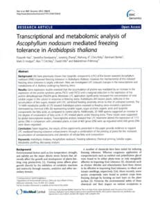 A screen grab of the first page of the academic publication on Metabolic And Transcriptional Changes Associated With The Use Of Ascophyllum Nodosum Extracts