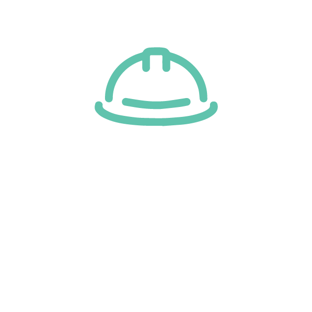 An icon of a person wearing a hardhat.