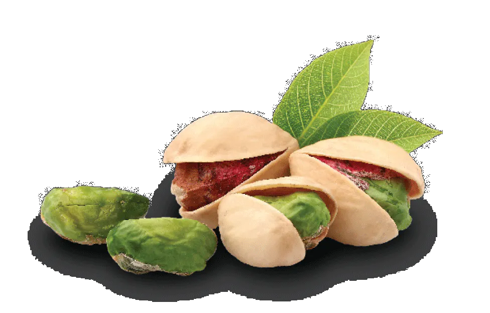 A small cluster of pistachios.