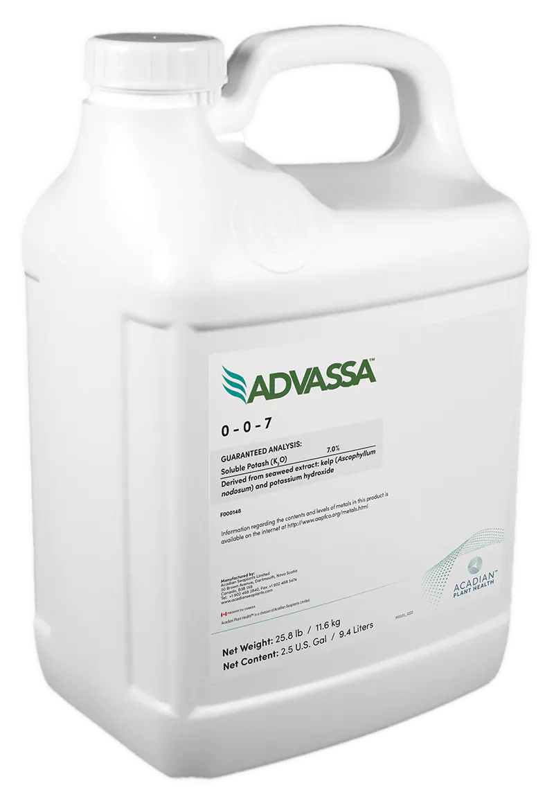 A white jug of Advassa product.
