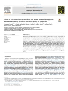 A screen grab of the first page of the academic publication on Eﬀects Of A Biostimulant Derived From The Brown Seaweed Ascophyllum Nodosum
