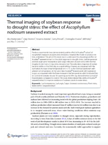 Screen grab of the first page of the publication titled Thermal Imaging Of Soybean Response To Drought Stress: 