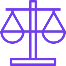 Scale vector representing balance and security