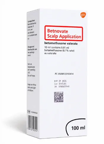 Betnovate scalp solution 100ml bottle &mdash; betamethasone valerate 0.1% prescription treatment for scalp psoriasis and dandruff