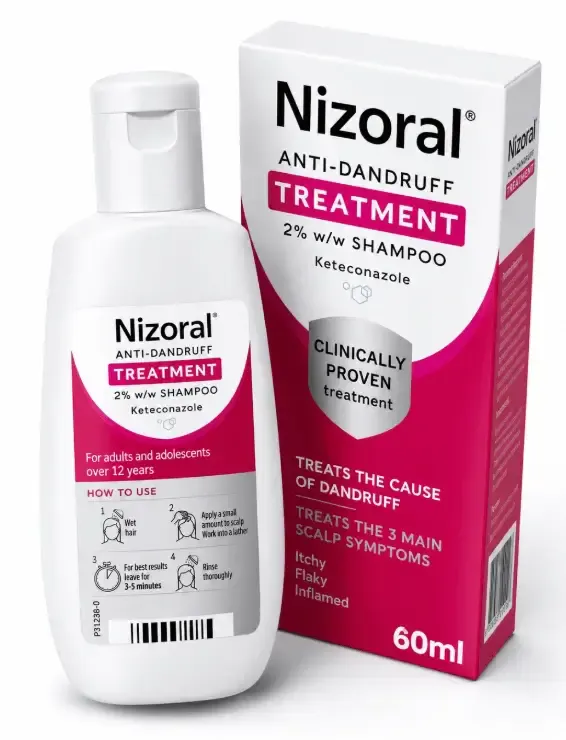 Nizoral anti-dandruff shampoo 2% ketoconazole bottle
