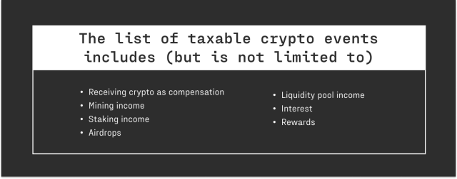List of crypto taxable events in the UK by Accointing