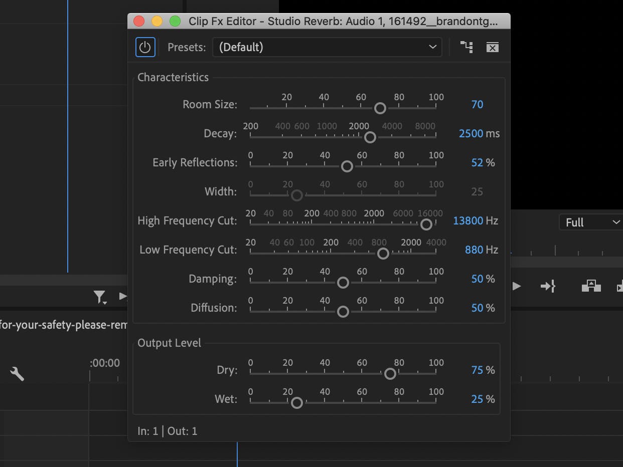 How to use the reverb voice changer effect in Adobe Premiere