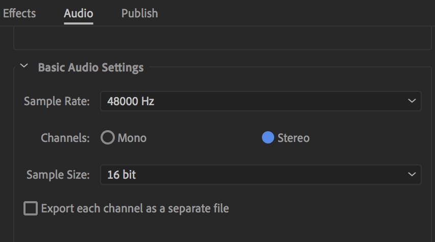 Premiere Pro: Exporting and Replacing Audio