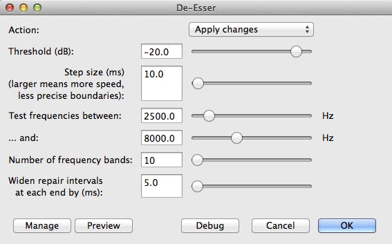 How to Remove S Sound in Audacity