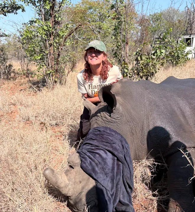Veterinary Expedition Rhino Posing