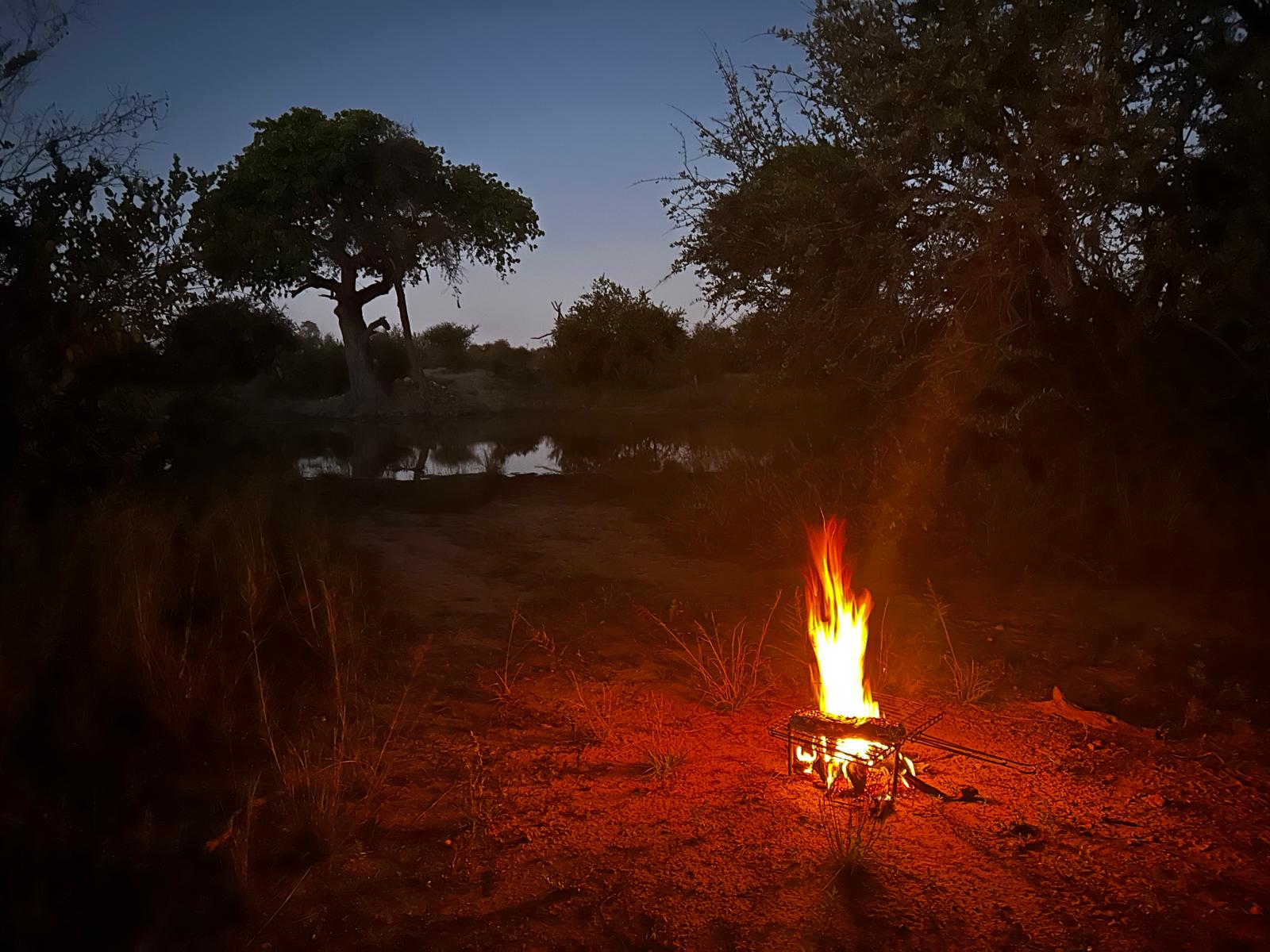 Okavango Campfire at night