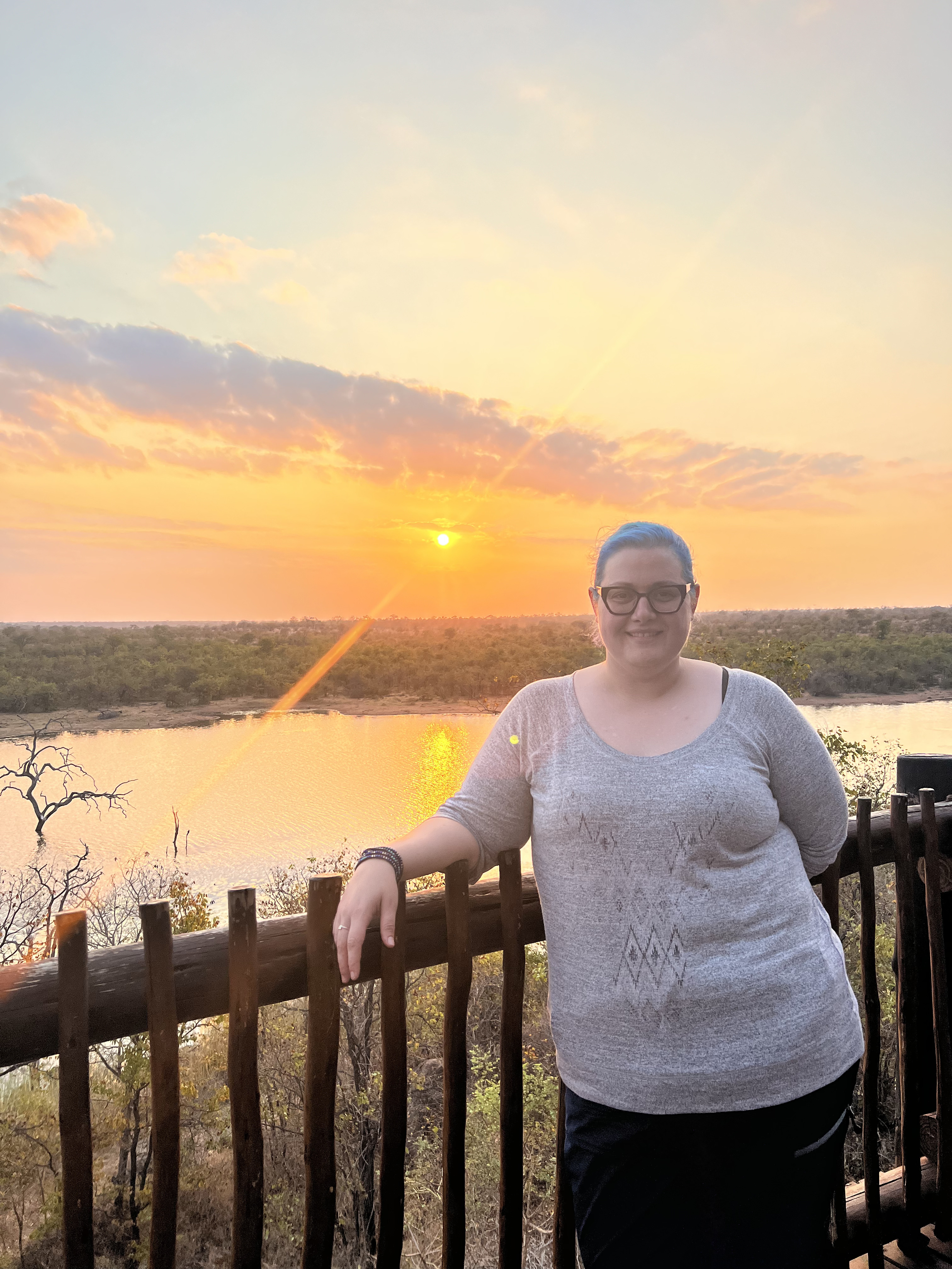 Kaitlyn Evans: a female student in front of a sunset