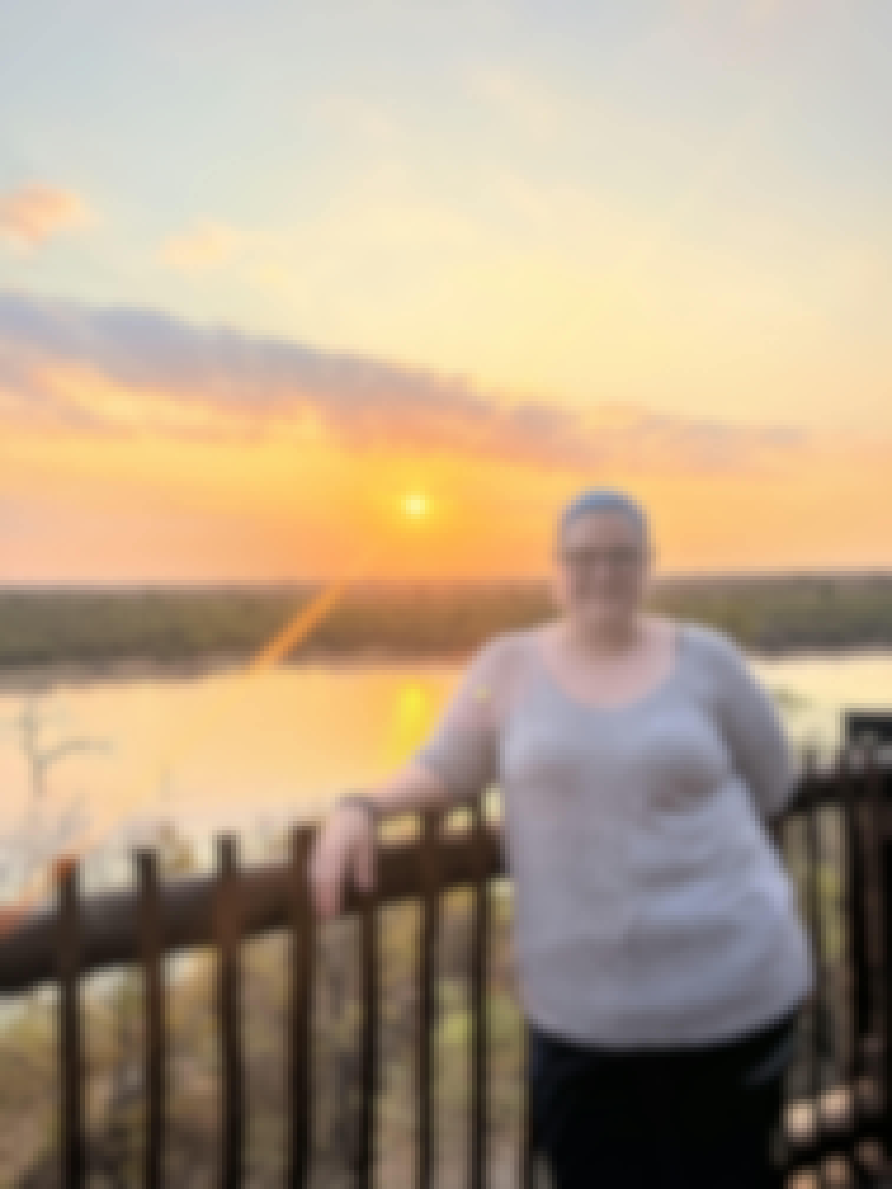 Kaitlyn Evans: a female student in front of a sunset