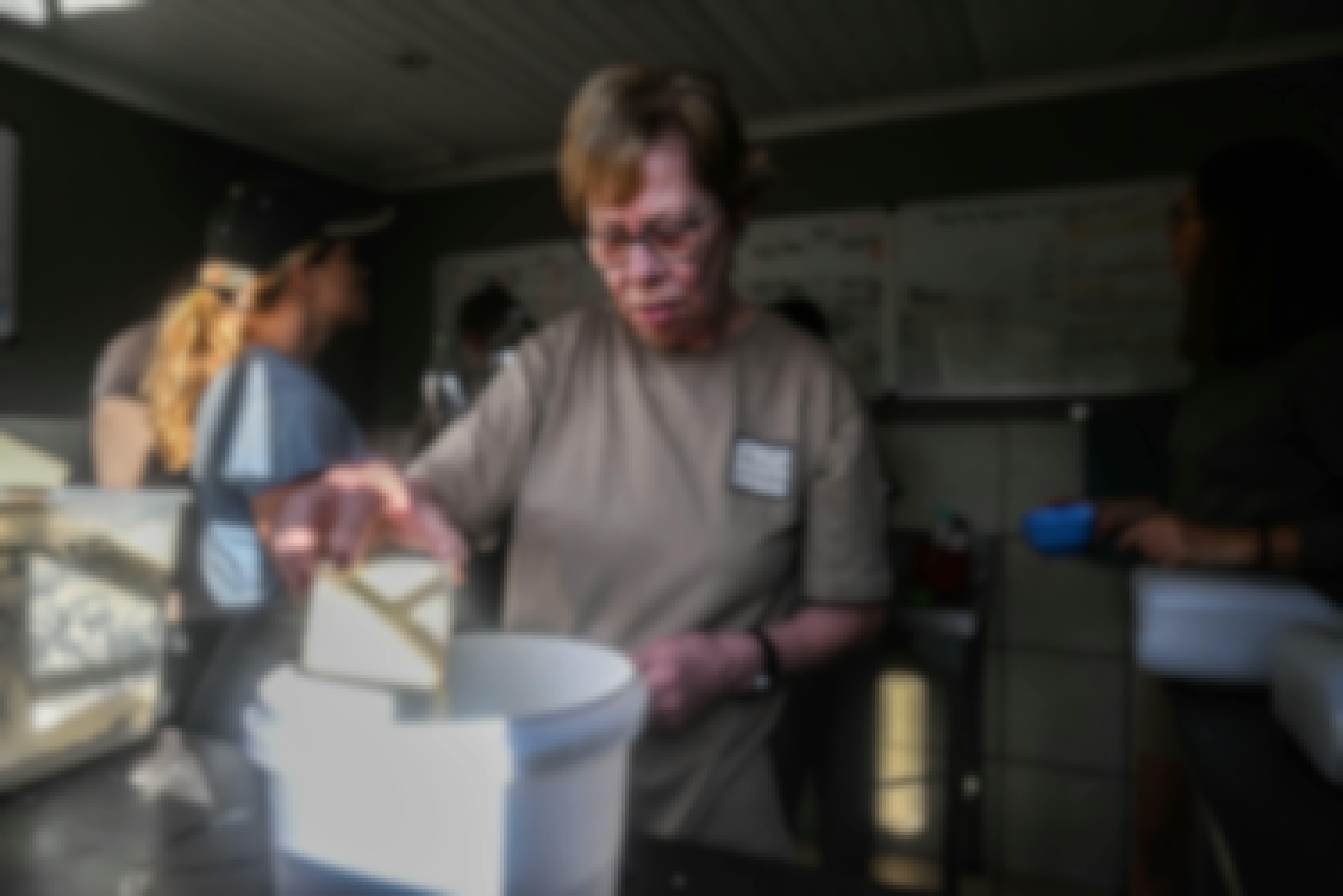Norma Falconer: preparing rhino feed at Care for Wild Africa