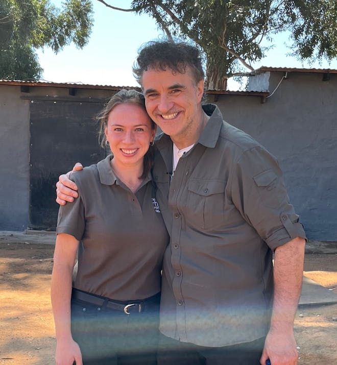 Chloe Fairston with The Supervet, Noel Fitzpatrick