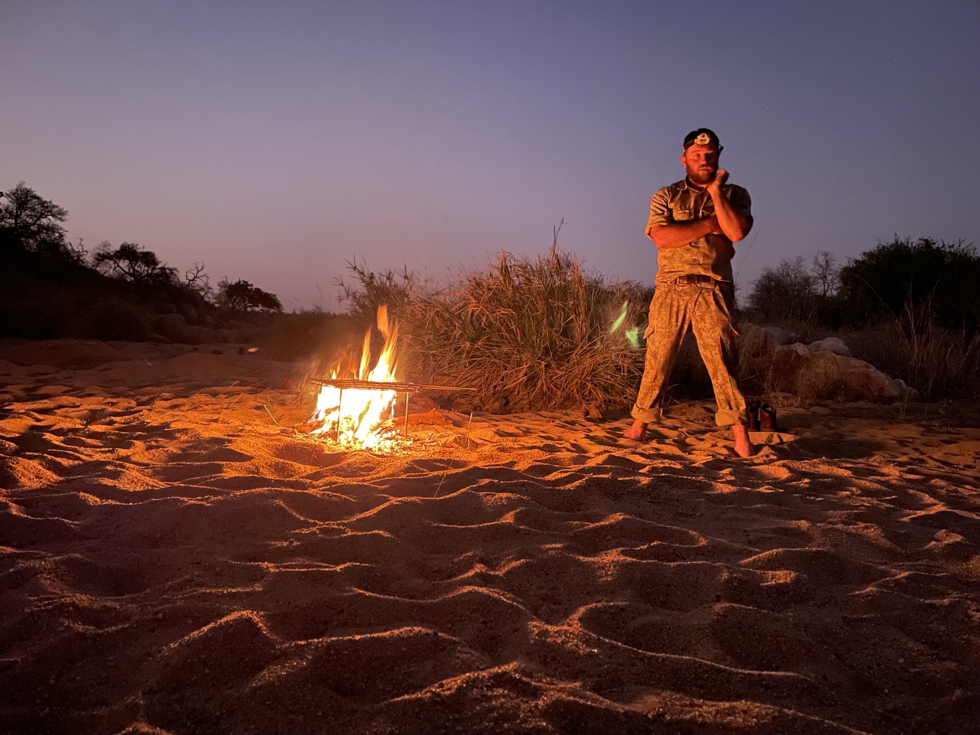 Liam Corcoran and Emily Munroe: campfire