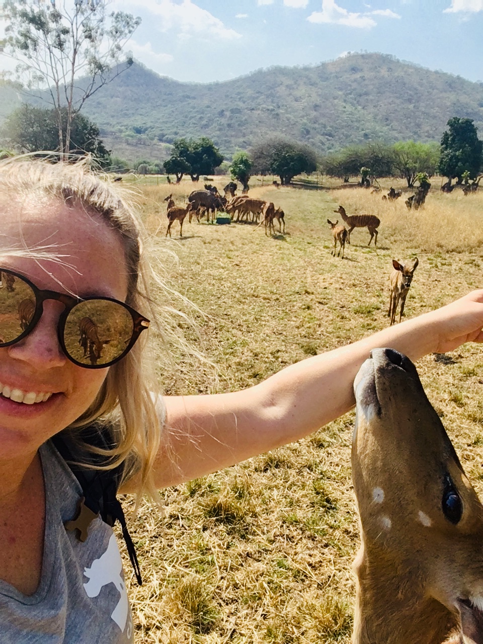Maartje van Vlerken: posing with antelope