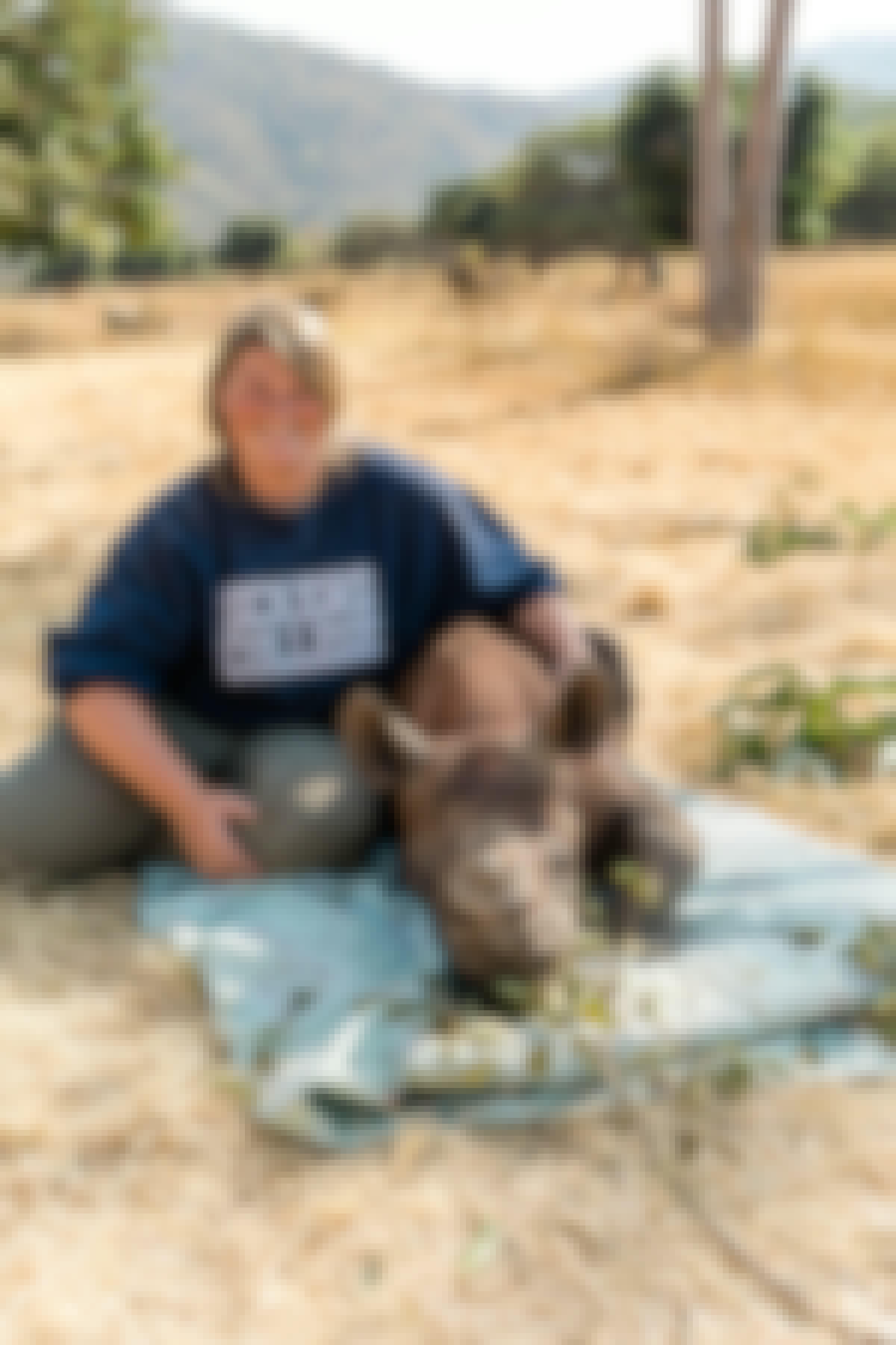 Lillie Homberg: posing with a baby rhino