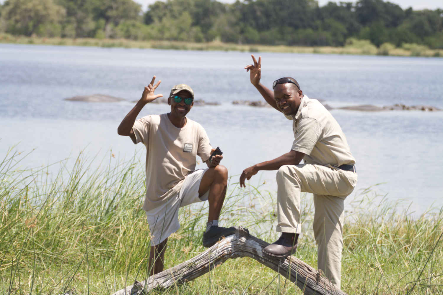 Ramez Ramzy: professional guides posing beside the water
