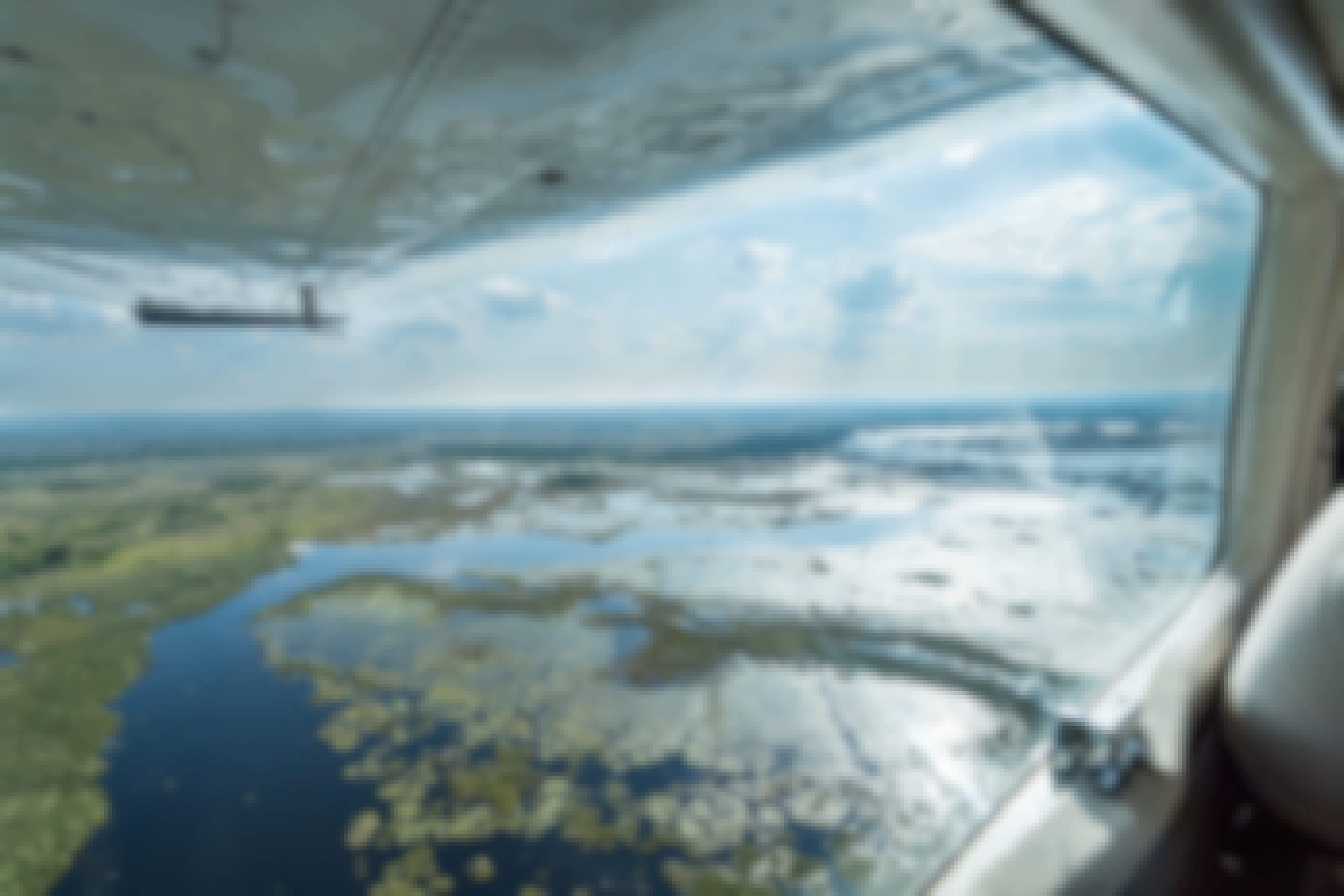Wayne Grieveson: aerial view of the Okavango Delta