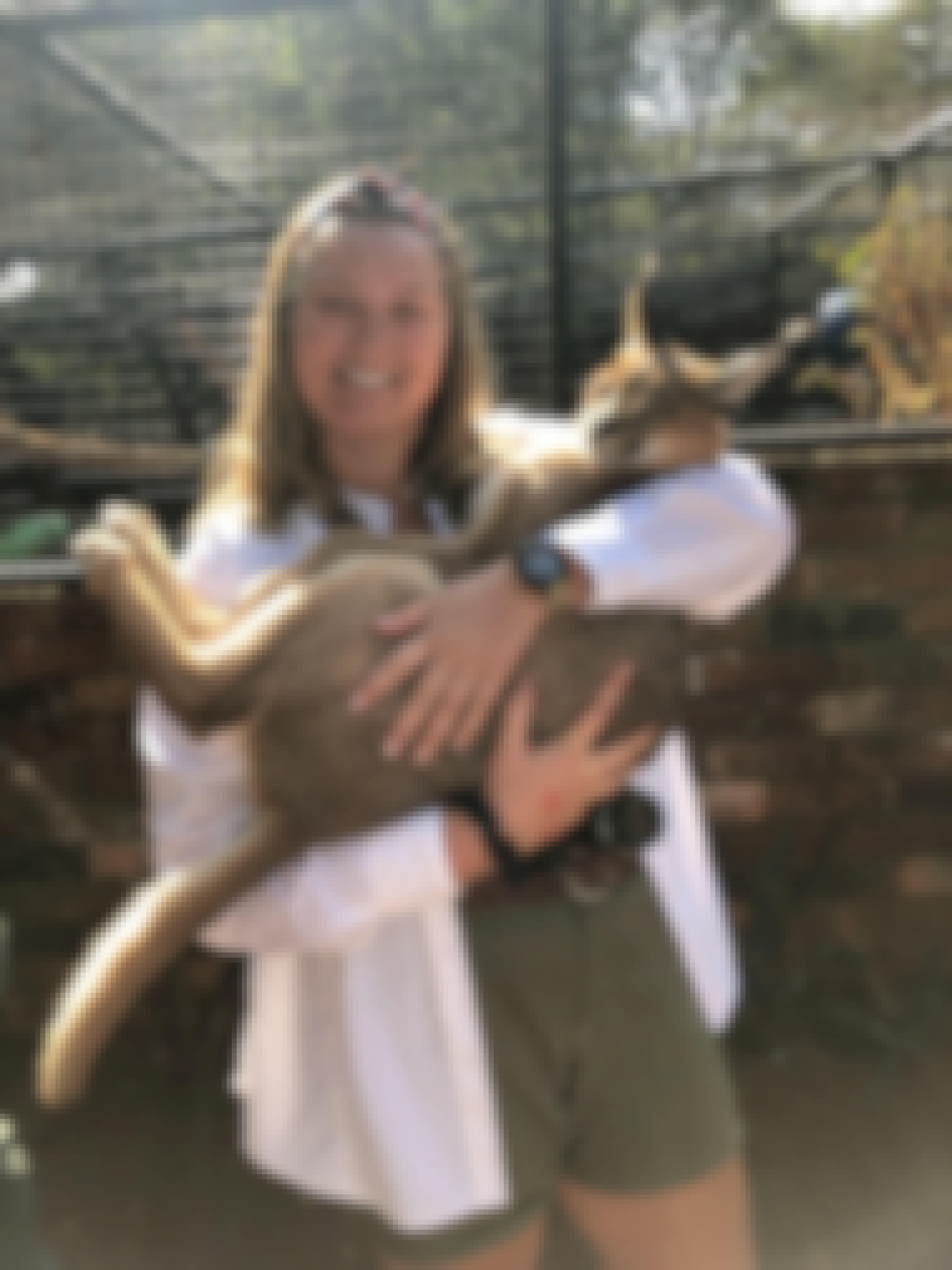 Micaela Chaffin: holding animal