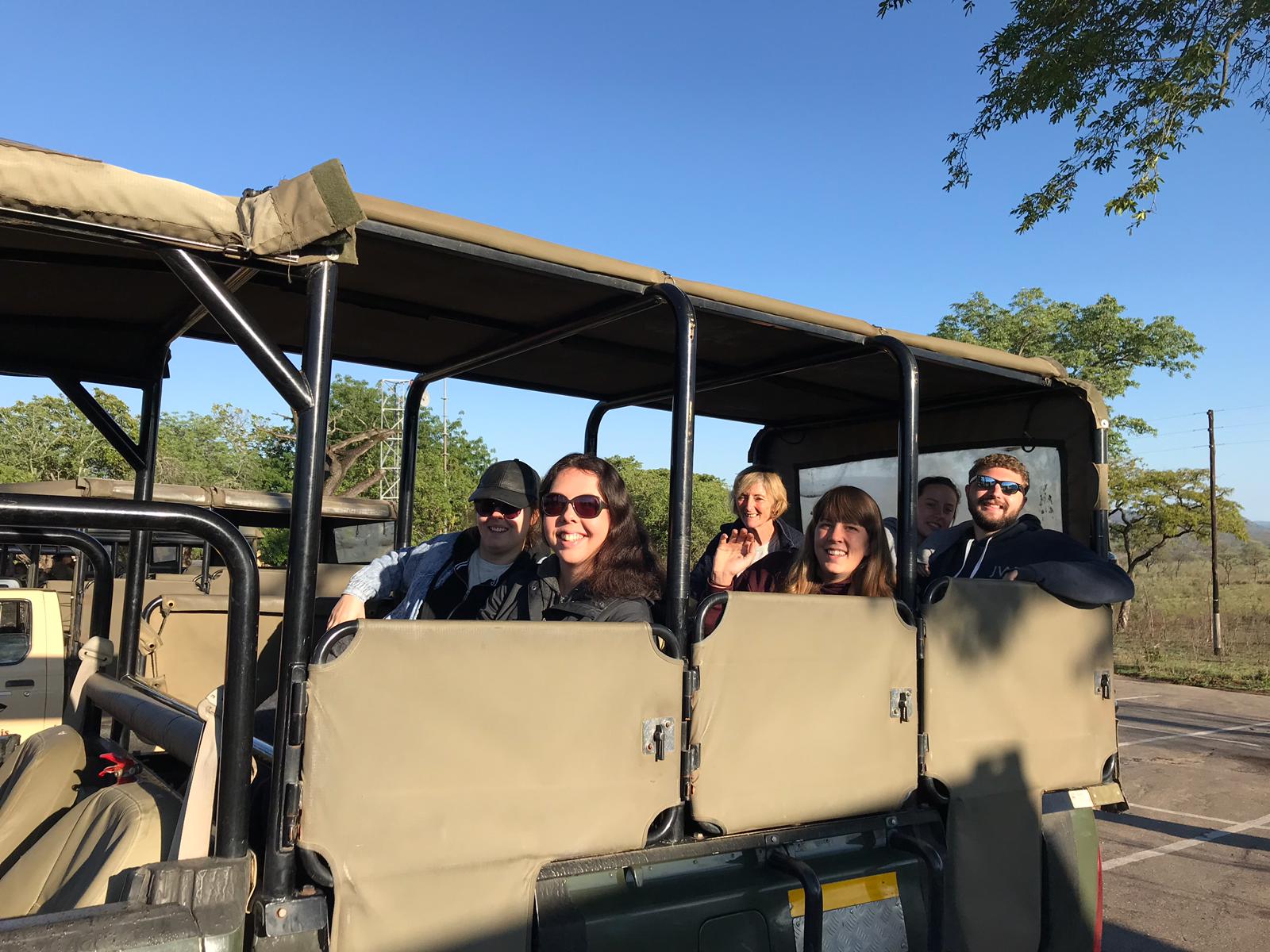 Emma Ruggles: group photo in the vehicle