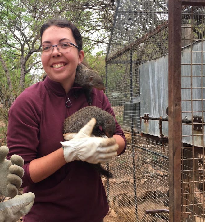 Emma Ruggles: holding animals