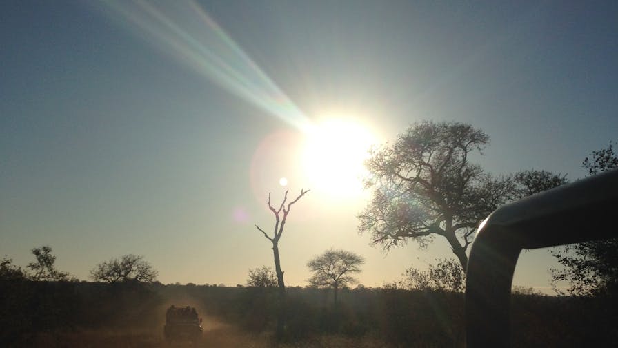 Sophie Gates: sunset from a vehicle