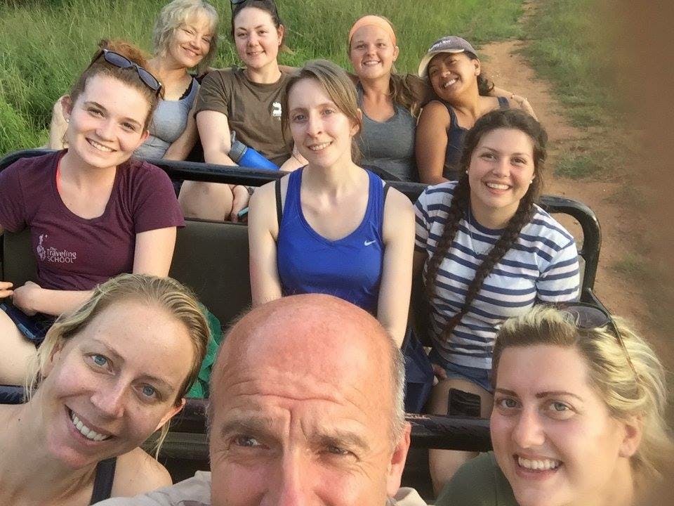Jodie Bickhoff: group photo in the vehicle