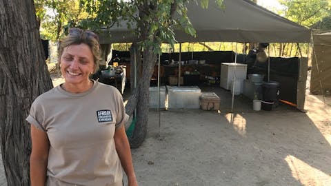 David Lawrence and Sue Allen: base camp at the Okavango Wilderness Project