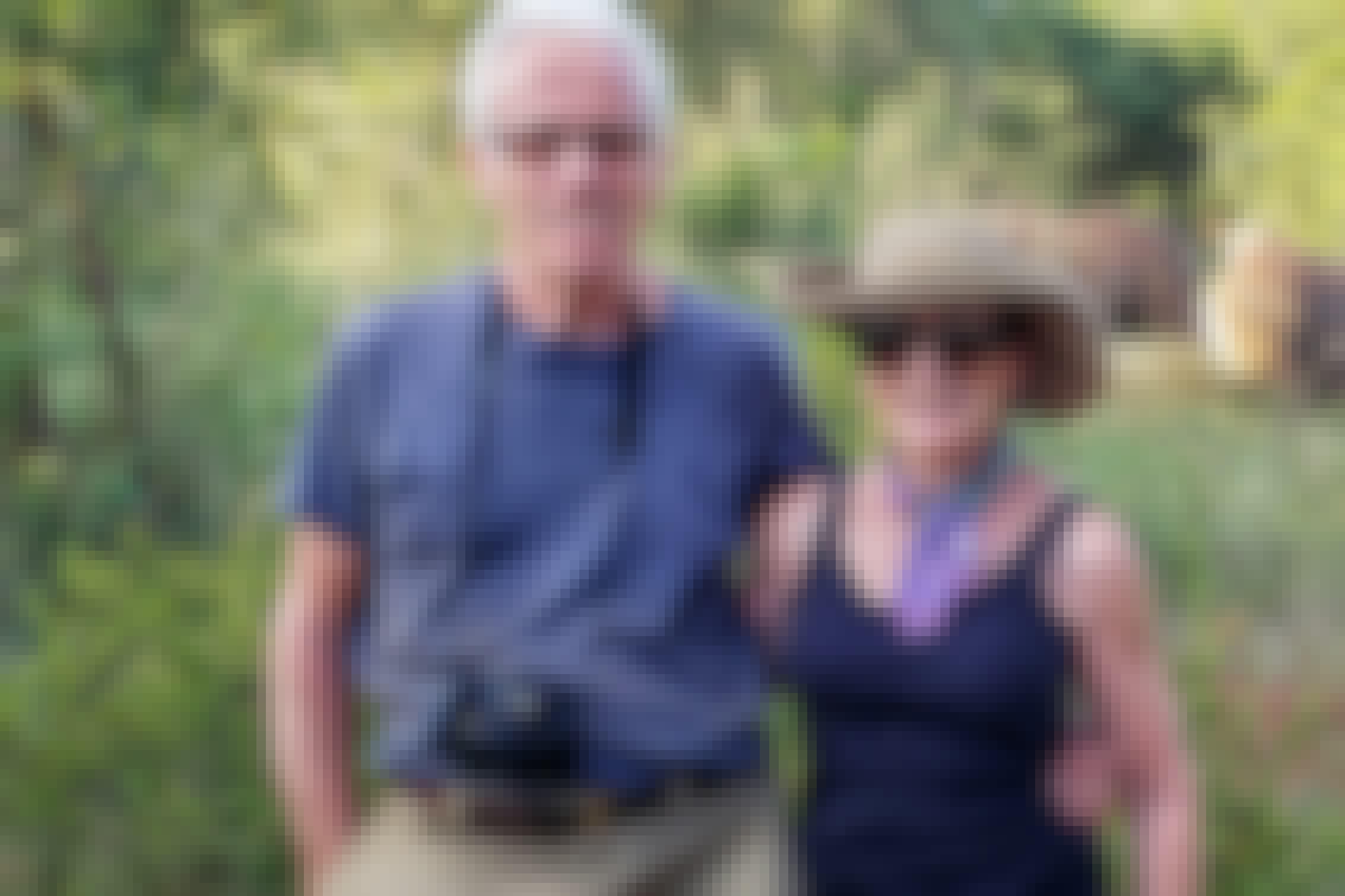 Carol Krieger and Geoffrey Neate: posing together