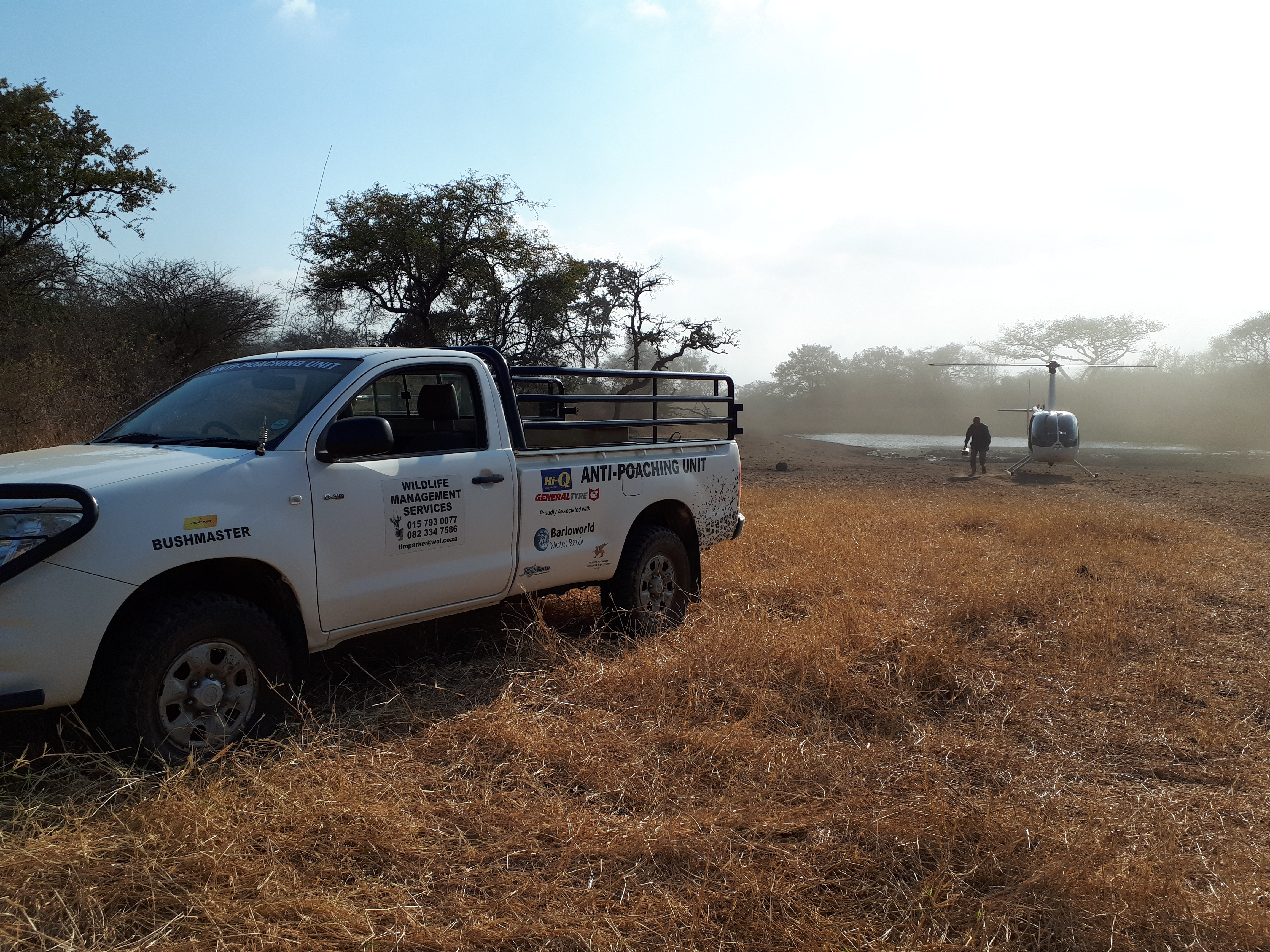 Benedict King: vehicle and helicopter