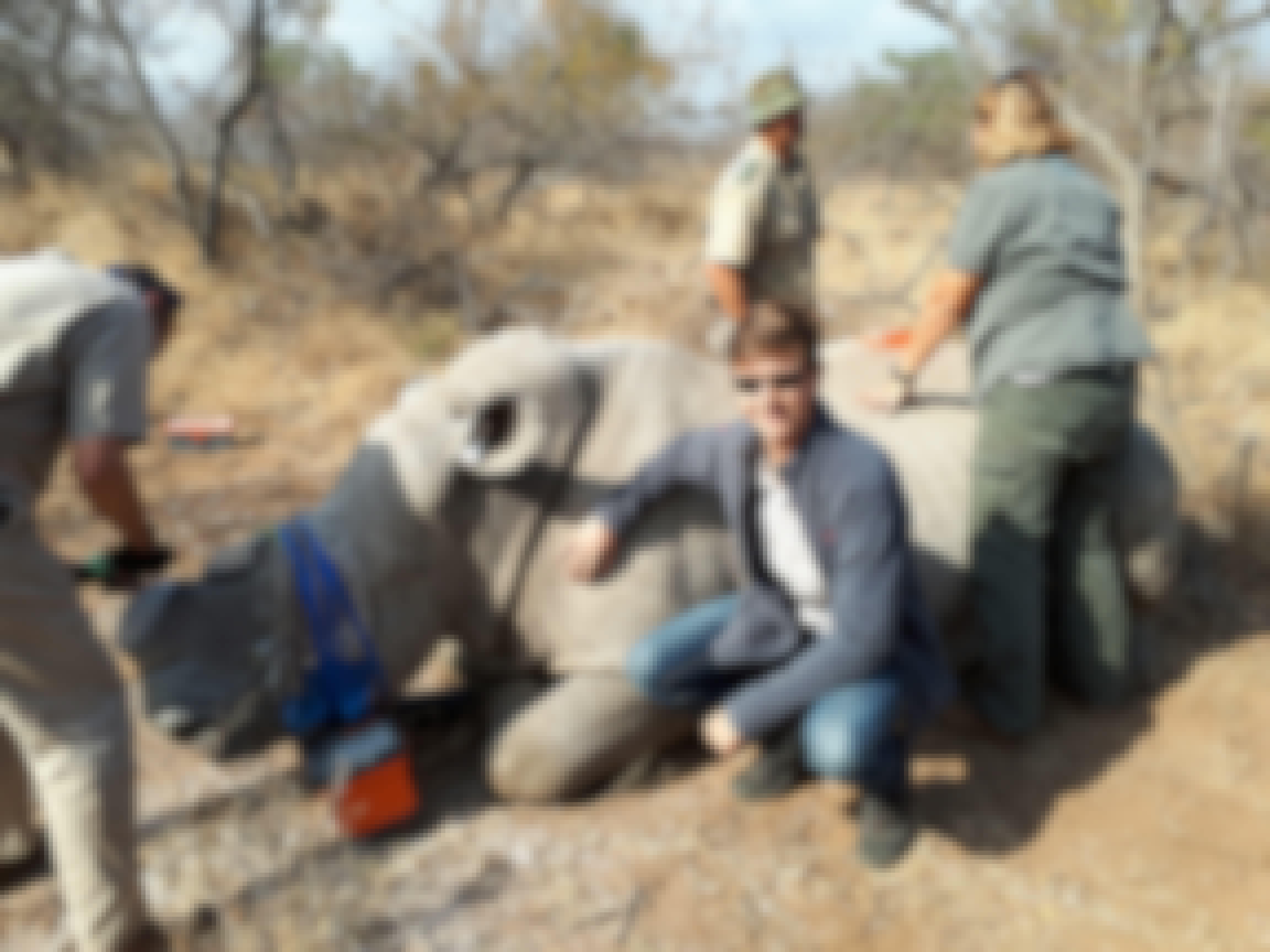 Benedict King: posing as a rhino is dehorned