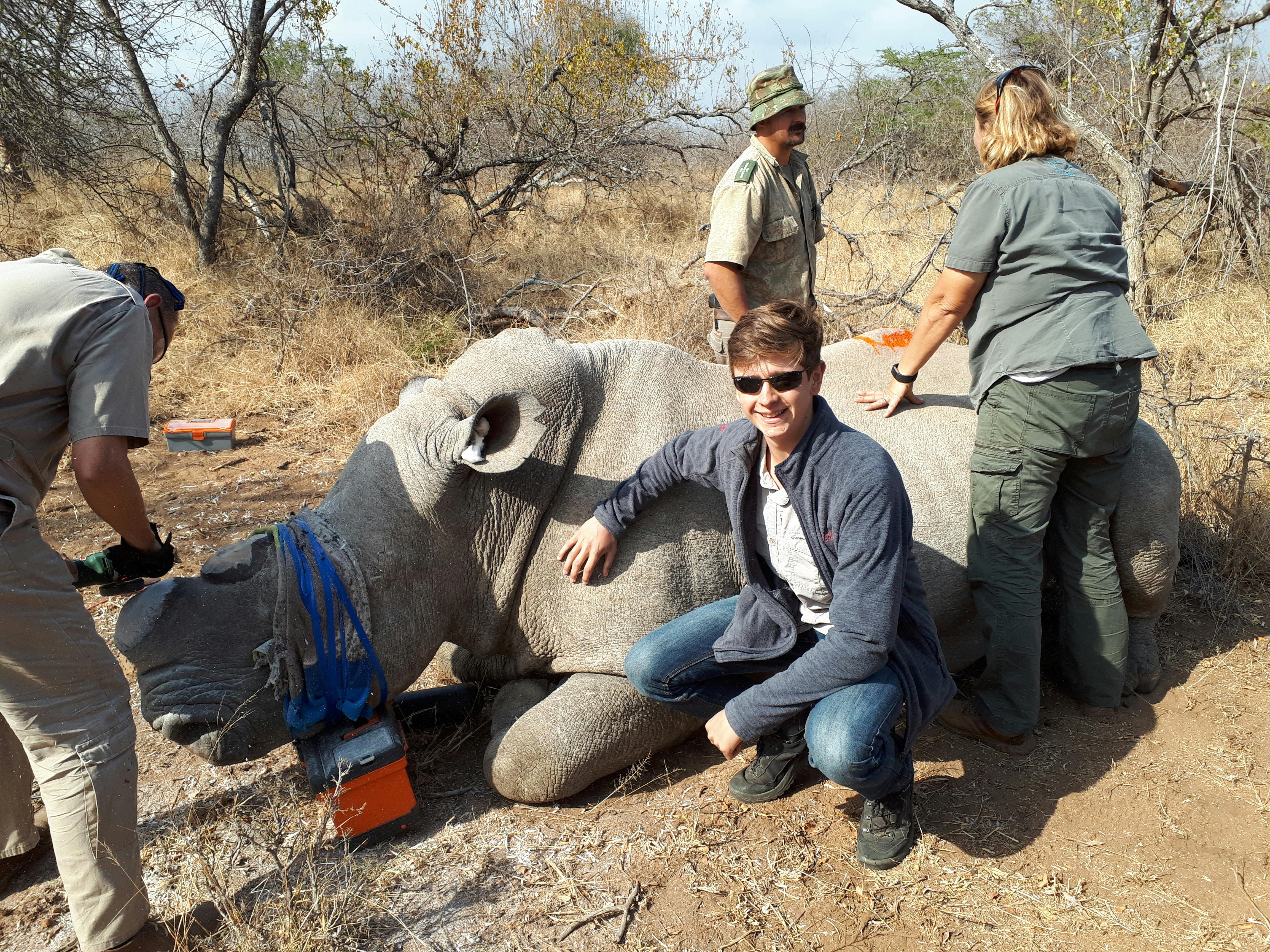 Benedict King: posing as a rhino is dehorned