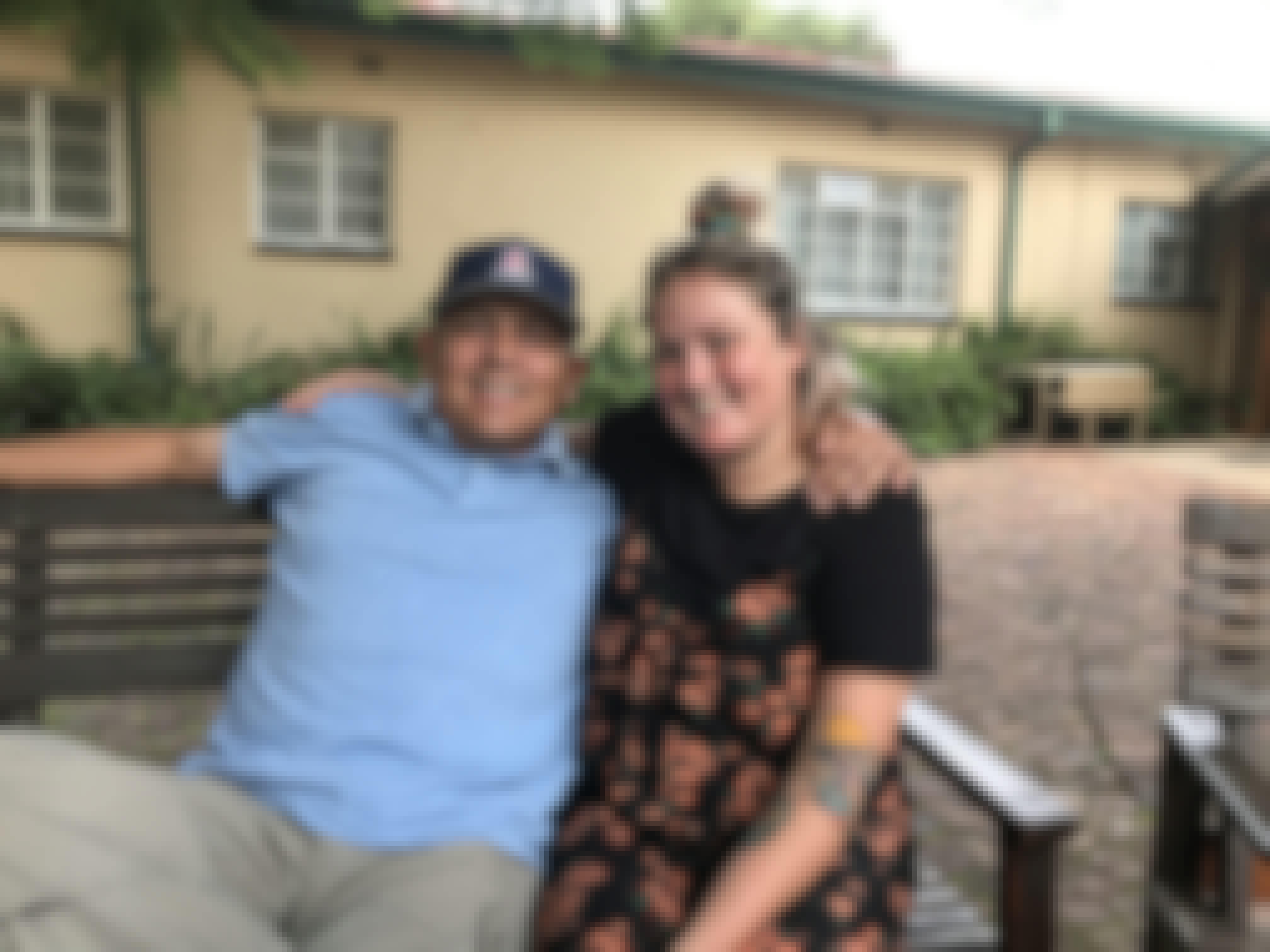 Mario Gabusi: posing with a friend at Care for Wild