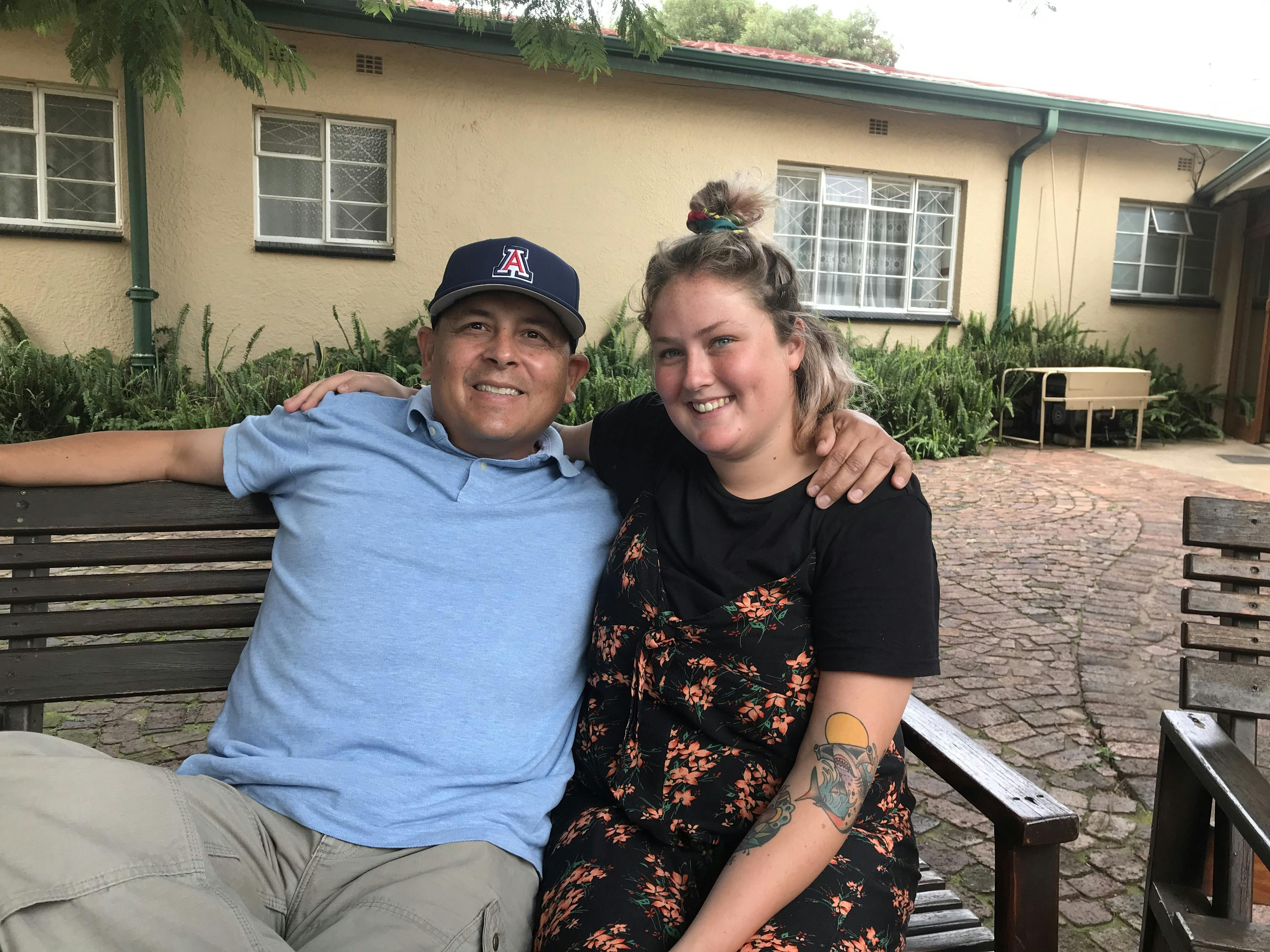 Mario Gabusi: posing with a friend at Care for Wild