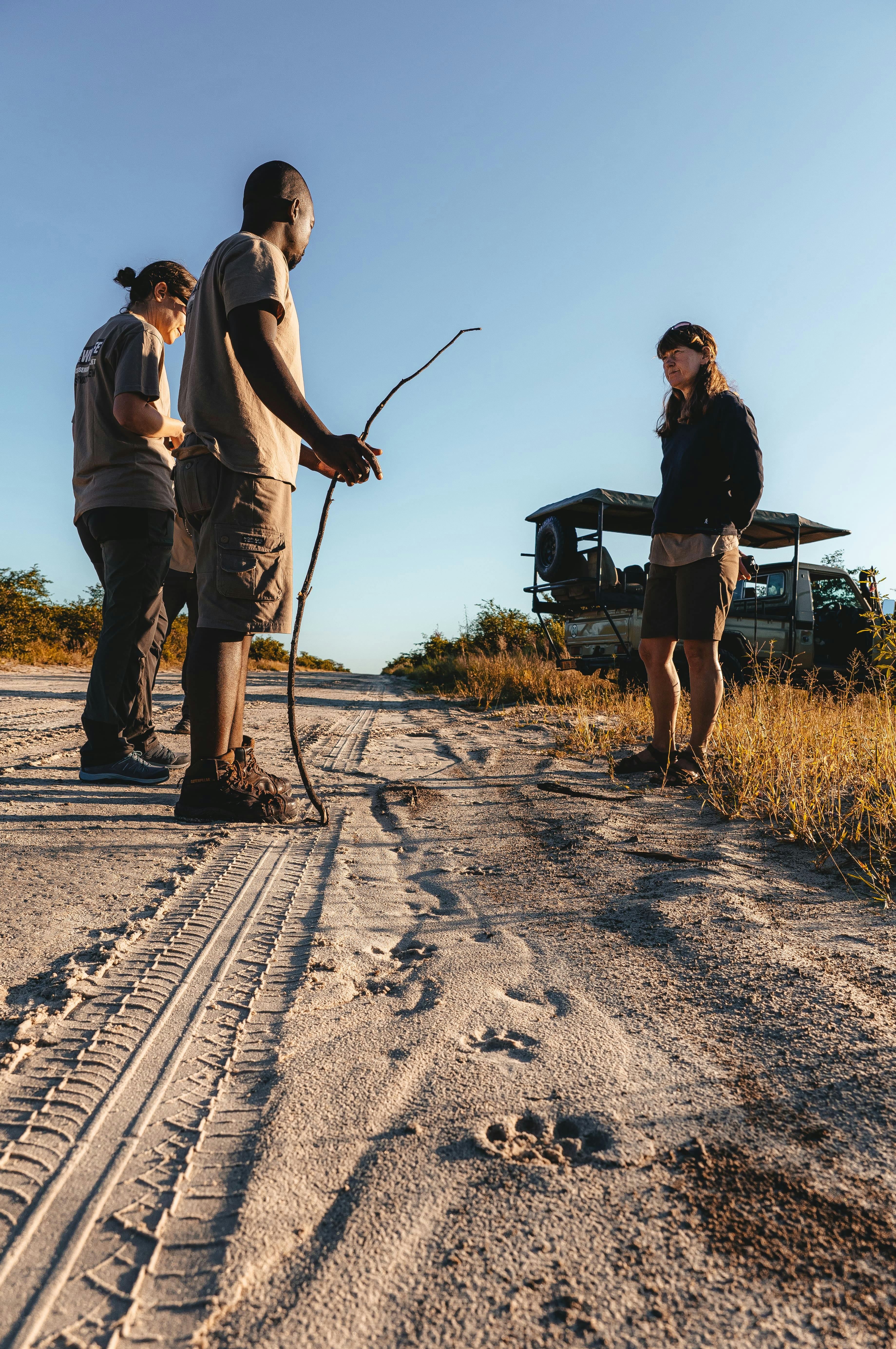 ACE group of volunteers learning how to spot tracks