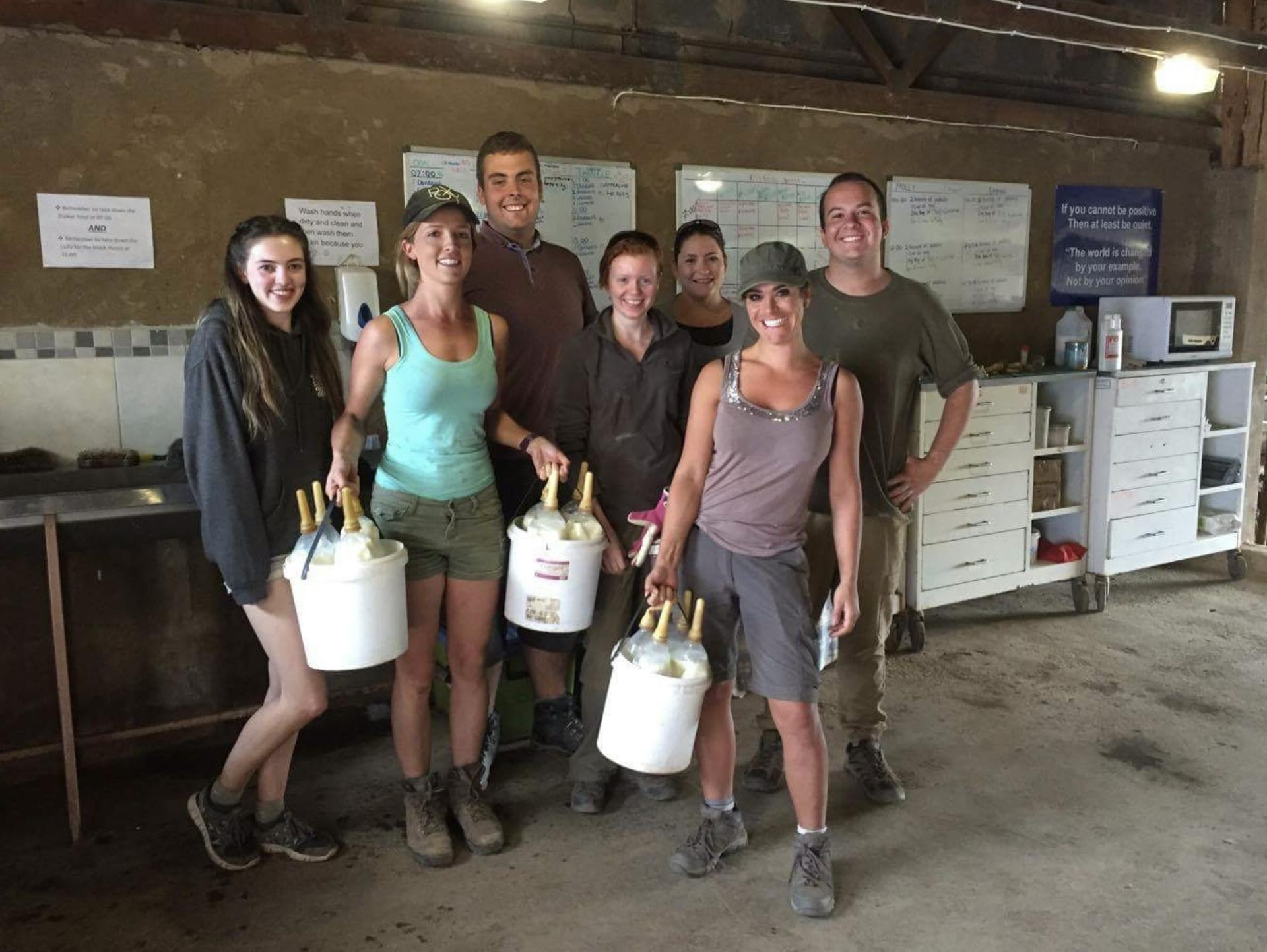 Jessica Gunn with a team of volunteers