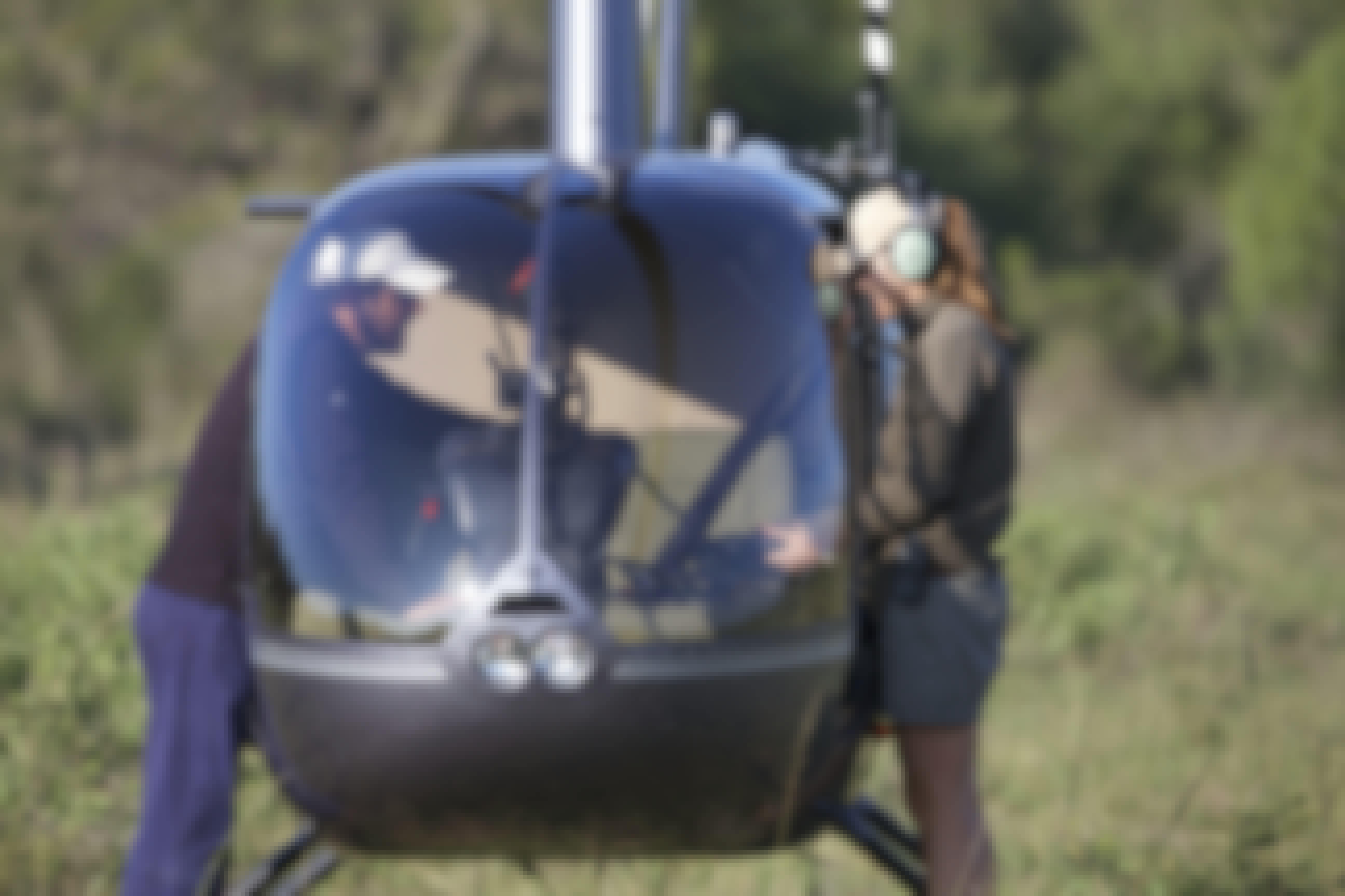 Cilla from Phinda with a helicopter pilot