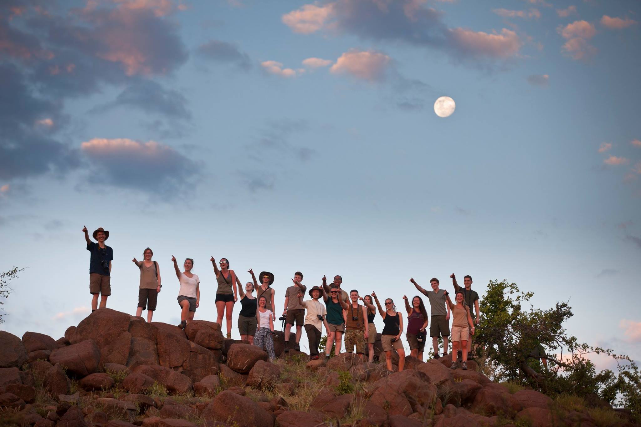 CAS Trip for IB schools - students looking out over a view point