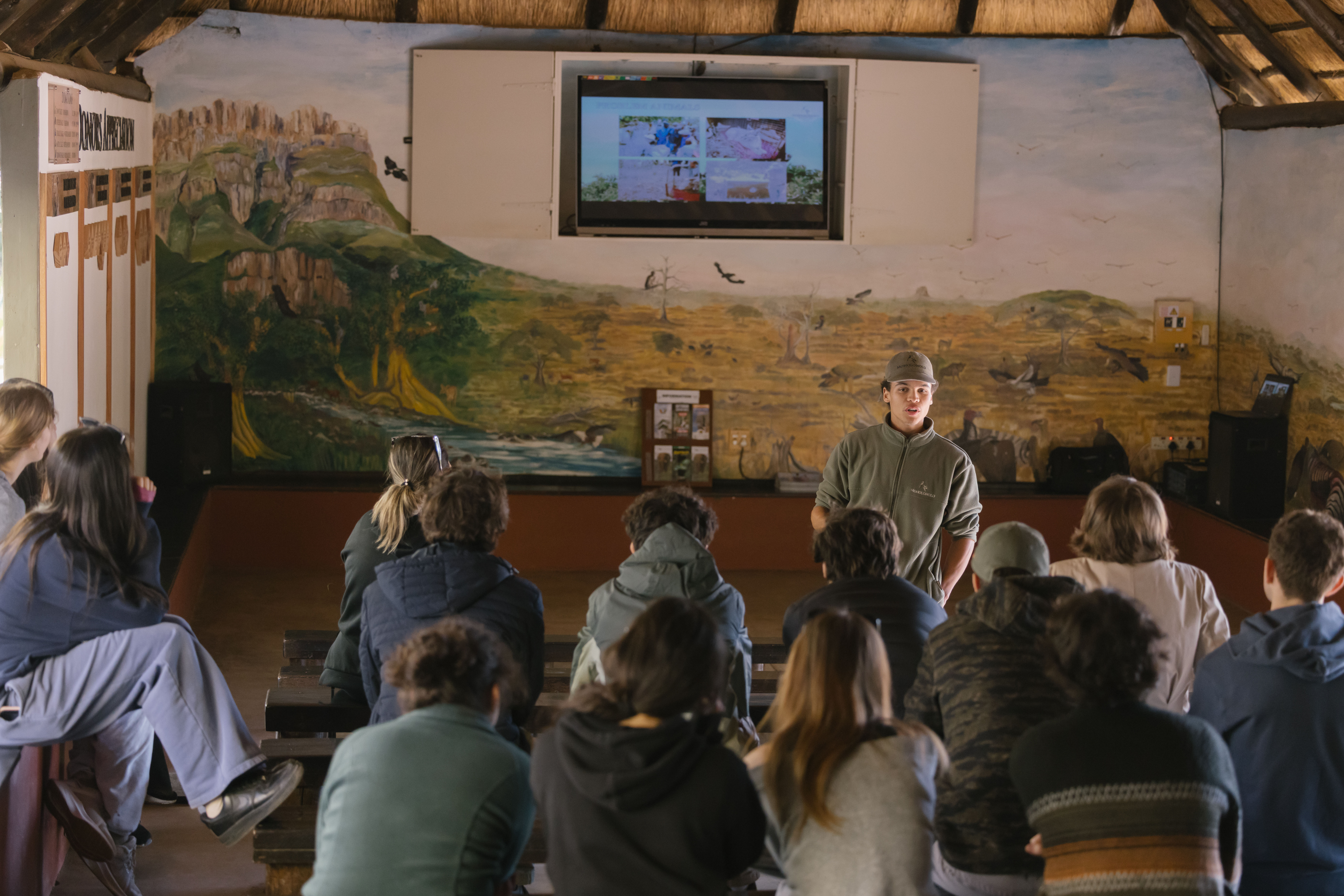 Moholoholo Wildlife Rehabilitation Centre - volunteers getting an educational talk