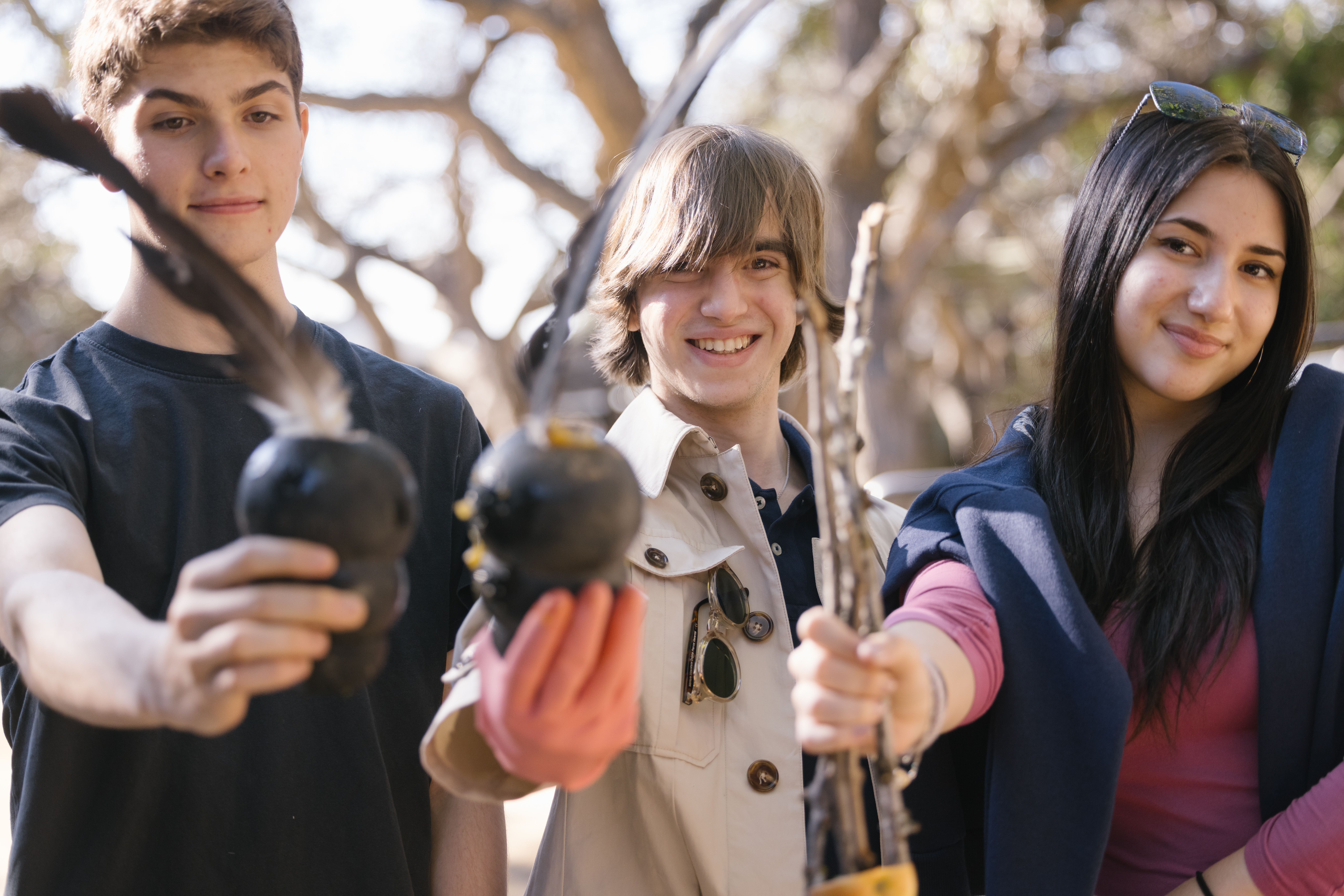 Animal Care And Conservation Field Trip - group posing with animal enrichment work 
