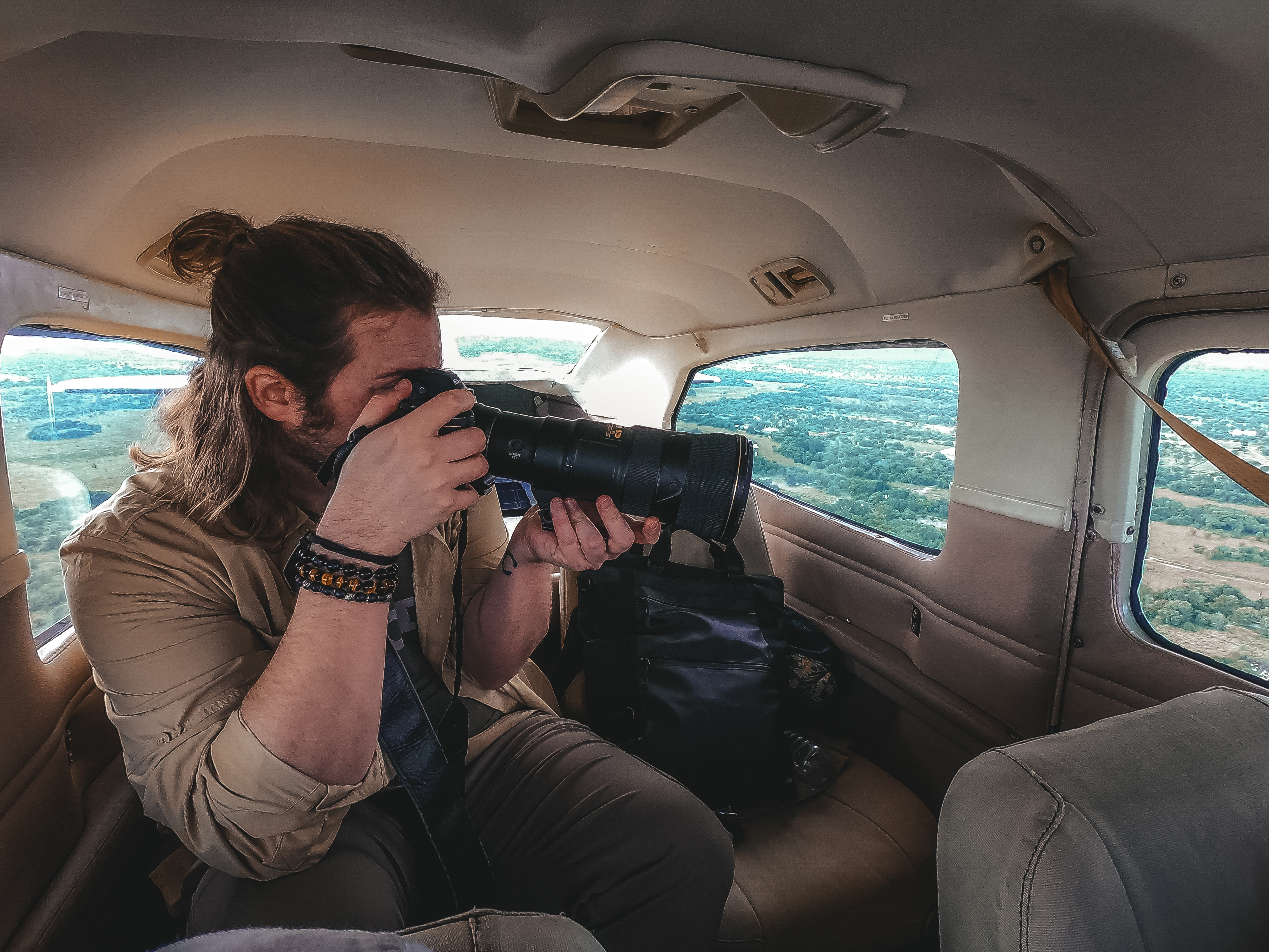 African wildlife adventures - Longer African wildlife adventures - Photographing in a biplane in the Okavango