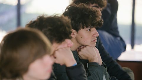 Students learning in a lecture