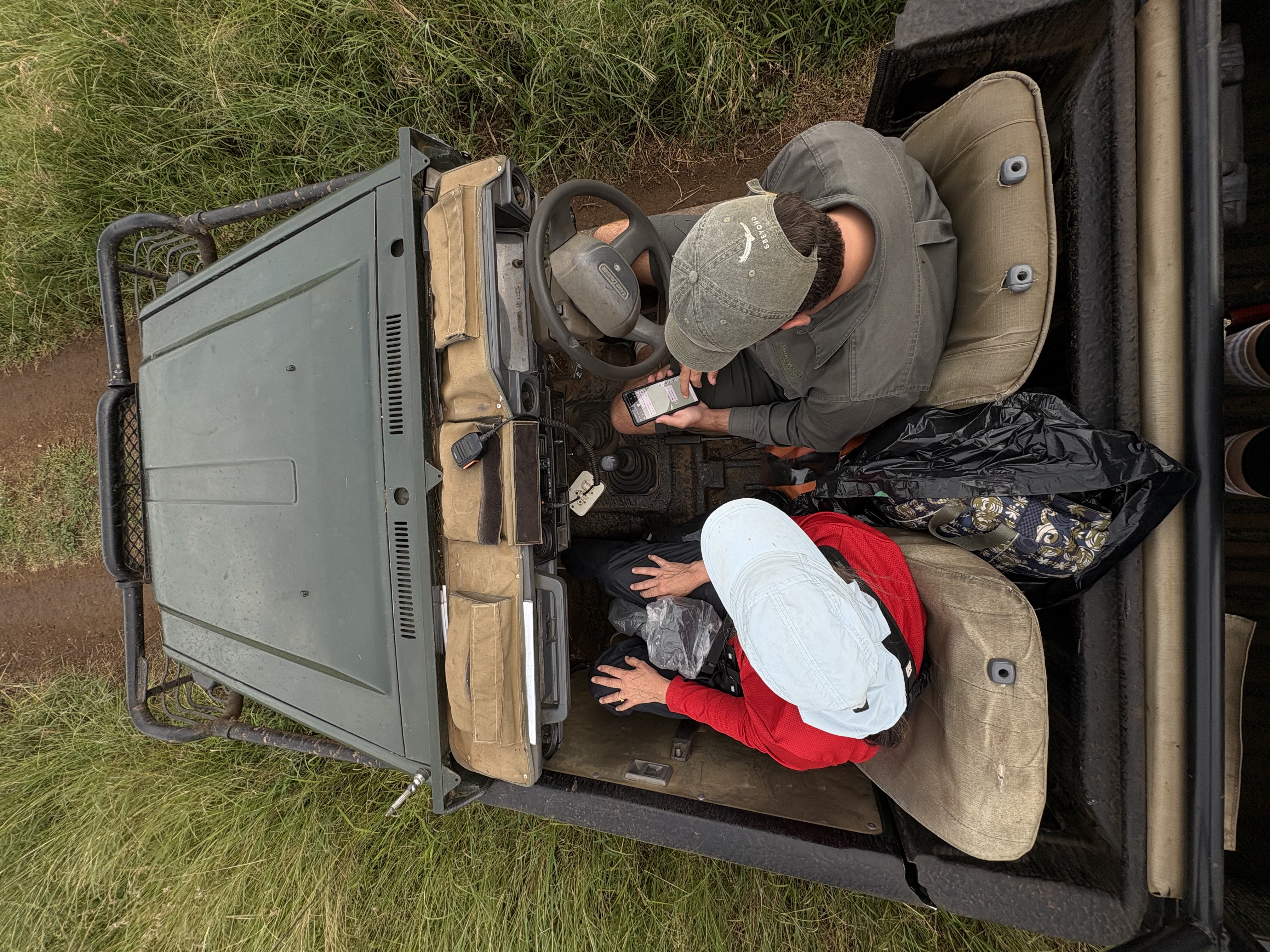Michelle Jacobs - volunteers in the research vehicle 