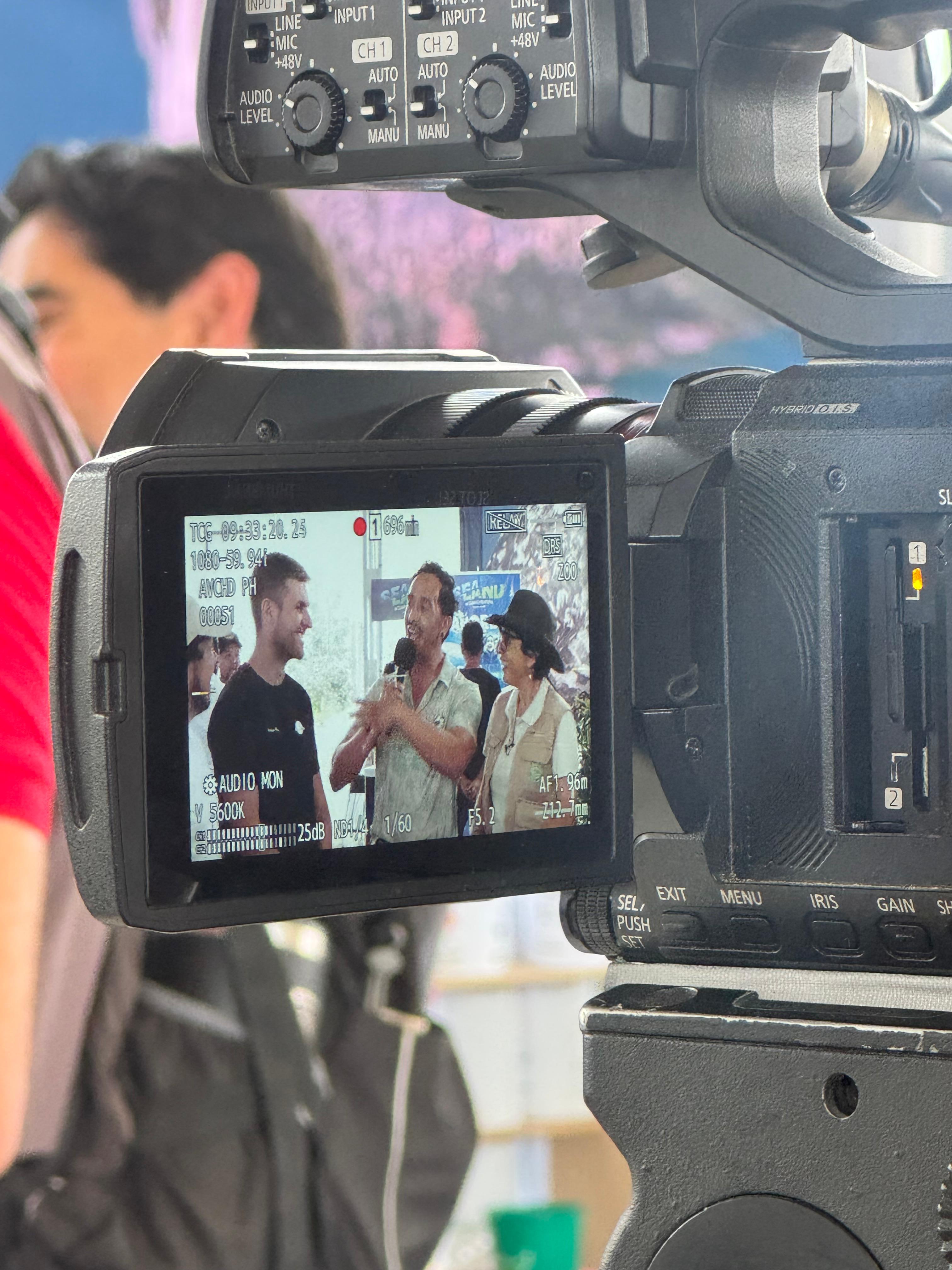 Moholoholo International Wildlife Summit 2025 Blog - Martial being interviewed on a TV camera 